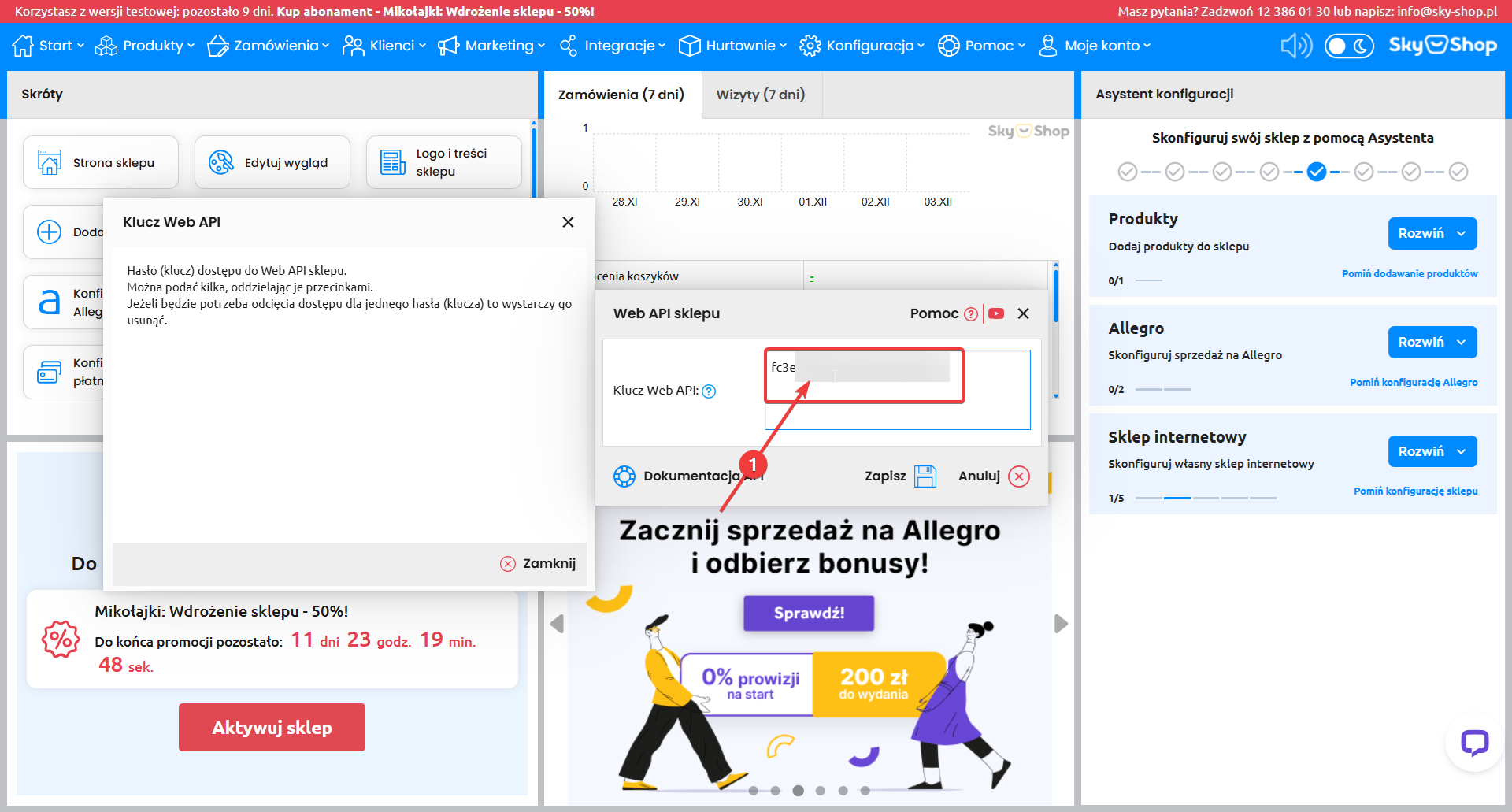 Skopiuj Klucz Web API